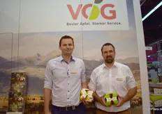 Werner Castiglioni und Hannes Tauber vom Verband der Südtiroler Obstgenossenschaften (VOG) 