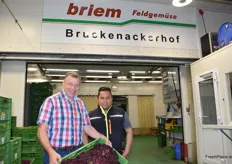 Geschäftsführer Albrecht Briehm und Verkaufsleiter Singh Balwinder von der Briehm Feldgemüse GmbH aus Filderstadt