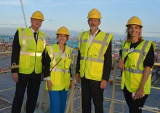 Das Team von Port of Rotterdam: Harold Roosenboom, Elianne Wieles, CEO Boudewijn Simons und Marianne Monster.