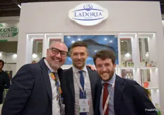 Giovanni Politi von ASI s.r.l. mit Gianluca Colasante (Export Area Manager) und Diodato Ferraioli (Export Sales Director) von La Doria S.p.A.