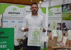 Kai Schäfer von Packtato: Das Unternehmen bietet 100% bioabbaubare und kompostierbare Tüten, Beutel, Folien und Verpackungen, u.a. auch für Obst und Gemüse, an. 