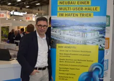 Volker Klassen ist Geschäftsführer des Hafens Trier. Es nutzte die Gelegenheit, die Pläne zum Neubau einer Mehrzweckhalle zu präsentieren.