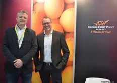 Thies Claußen und Marc Blancke von Global Fruit Point. Das Unternehmen mit Standorten in Buxtehude und Rotterdam widmet sich dem Import und Vertrieb von Überseeprodukten, etwa Trauben, Zitrus und Kernobst.
