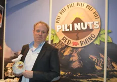 André Wielink von Die Frischebox GmbH präsentierte u. a. die erfolgreiche Eigenmarke Pili Nuts.