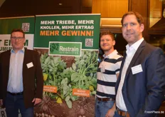 Das Team der Firma Restrain, stolzer Sponsor des Kartoffelabends. Andreas Fust, Jason Blakley und der neue Verkaufsleiter Dr. Benedikt Cramer.