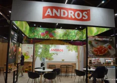 Der Stand von Andros, einem namhaften und international agierenden Hersteller von Fruchtprodukten wie Aufstrichen