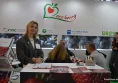 Das polnische Unternehmen Eco-Berry vertreibt hauptsächlich TK-Obst, wie etwa Beeren, aus heimischer Erzeugung. Im Bild: Elena Popovska