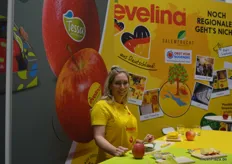 Auch die Evelina GmbH war mit einem bunten Stand vertreten. Die Clubsorte zählt zu den beliebtesten Clubäpfeln im Regal.