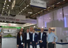 Das Team von Octofrost aus Schweden. Das Unternehmen ist vor allem für seine modernen Systeme zur Verarbeitung von Tiefkühlfrüchten bekannt, liefert aber auch Blanchieranlagen.