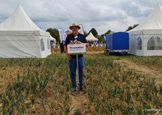 Andreas Giese von Syngenta präsentierte u. a. die Promotion, eine mittelfrühe Zwiebelsorte mit nachweisbar guter Lagerfähigkeit bis in den Juni hinein.
