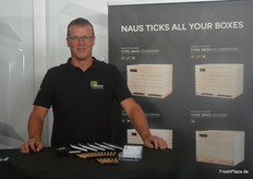 Robert Helder vertrat das niederländische Unternehmen Naus, spezialisiert auf Lagerboxen aus Holz für Kartoffeln, Zwiebeln und Gemüse.