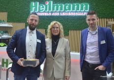 Vertreter der Heilmann-Gruppe, einer der führenden Kartoffelhandelsfirmen Deutschlands: Chris Bastian, Sylvia Heilmann und Kevin Colmsee.