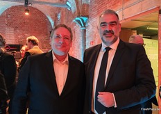 Lauren Nys vom Brüsseler Großmarkt Mabru und Giannis Triantafyllis, stv. Vorstandsvorsitzender des globalen Großmarktverbandes WUWM.