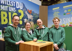 Vertreter der Gemüsering-Gruppe mit Andreas Kreuzmair (Früchte Widmann), Andrea Gratzer, Alexander Hartel und Theo Jenne. Der Obst- und Gemüsekonzern hat sein Bio-Sortiment in den vergangenen Jahren stark ausgeweitet.