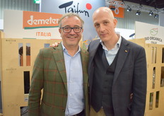 Vertreter der italienischen Bio-Branche am Demeter-Stand: Giovanni Buccheri und Enrico Amico.