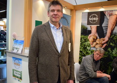 Henning Schulz am Stand der Bio-Kartoffel Nord GmbH & Co. KG.