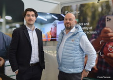 Das Zweiergespann von Optiflux aus Belgien. Das Unternehmen optimiert die Obstlagerung mit KI-gestützten Verwaltungssystemen.