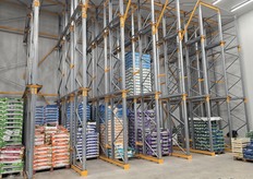 Hochregallager der Früchte Adam GmbH.