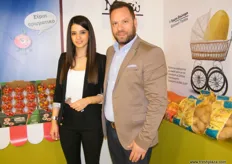 "Georgiadou Sofronia with Sales Executive Filippos Zlatanis of Hellenic Farming, established in 2001 as a joint venture of Greece's "REDESTOS - Efthymiadis Agrotechnology Group" and the Japanese multinational MITSUI & Co. Ltd."