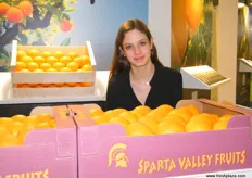 Ms. Jullie of Sparta Valley Fruits, privately owned company, established in Sparta, Laconia, with the aim of exporting oranges.