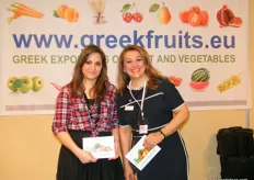 Greek Fruits promoter Konstantina Bouman(r) with a colleague