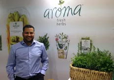 Kostas Mavroskotis from Aroma fresh herbs. This company was the first one in Greece that produces naturally fresh herbs to consume fresh and not dry. They have eight hectares of own production.