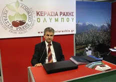 Dimitrios G. Ntouros, president of the board of directors of Cherries of Rachi Olympus. Rachi has a name in arboriculture, especially in the cultivation of cherry trees. It is the home of two Cherry Associations whose products are distributed throughout Greece and in many other countries abroad.