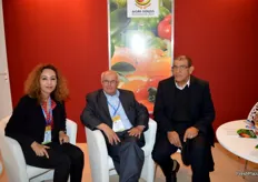 Charifa Ibnoutabet with colleagues at the Agri-Souss booth, Moroccan company based in Agadir.