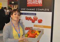 Odile Leibrich from Solarenn, a grower of greenhouse tomatoes: classic, small and heirloom. They also started with strawberries.