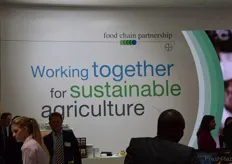 "Das Motto von Bayer: "Working together for sustainable agriculture"