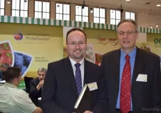 OGM Obstgroßmarkt Mittelbaden eG, neuer Geschäftsführer Herr Marcus Bieser und Herr Hans Lehar, Geschäftsführer der Obst- und Gemüse-Absatzgenossenschaft Nordbaden eG in Bruchsal (oga-OGV).