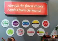 Obst vom Bodensee mit einer Auswahl seiner Markenpalette an Äpfeln