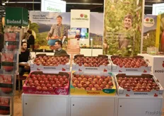 Ausgestellte Bio-Äpfel aus Süd-Tirol