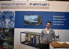 Cristian Bastianutto am Stand der Süd-Tiroler Firma Frigotherm, spezialisiert auf Kältetechnik