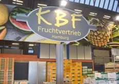 Der Stand des KBF Fruchtvertriebs: hier findet man u.a. großen Mengen an Exoten.