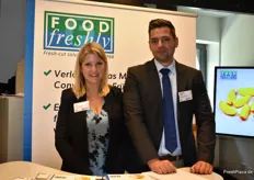 Auf dem Stand der Food Freshly GmbH: Eva Scordialo und Geschäftsführer Benjamin Singh. Die Firma etabliert sich seit knapp 25 Jahren als führender Berater und Lieferant bezüglich Convenience-Zwecken.