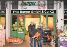 Am Stand der Firma Fritz Burger GmbH & Co KG. Die Firma vertreibt die vollständige Produktpalette von regionalen Freilandprodukten bis hin zu Importwaren, erzählt Klaus Burger. 