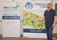 Piet Veenstra am Stand der beiden Unternehmen Priva und EVE Techniek. Markenzeichen der Kooperation ist der Vertrieb von Beässerungstechnik für den Erwerbsgartenbau. EVE betreut den Vertrieb in den D-A-CH-Ländern.