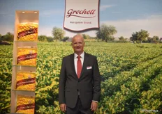 Guido Leffrang am Stand der Firma Grocholl, Spezialist in Sachen Kartoffelprodukte.