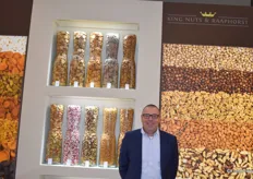 Jaap Klijn am Stand der King Nuts & Raaphorst BV. "Wir liefern eine breite Produktauswahl an Nüssen und Trockenfrüchten und profitieren dabei ganz klar vom Superfoods-Trend."
