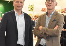 Hans Driessen von BASF/Nunhems und Maurice Wubben erkundigten sich vor Ort über die neuesten Trends im Lebensmittelsektor. 