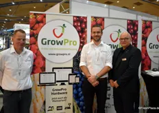 Frank Beerens, John Hoeben und Volker Möllenkamp am Stand von GrowPro und FarmFact.