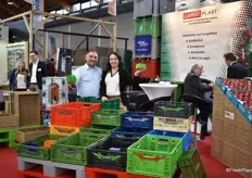 Robert Reck-Heinrich und Larissa Scherff von CargoPlast GmbH am Kooperationsstand der CargoPlast und EuroPlast GmbH