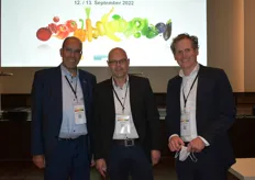 Frank Döscher von Elbe-Obst, Joachim Stracke von Fruit Retail und Dr. Jochem Wolthuis von Duitsland Desk waren sichtlich zufrieden mit der DOGK 2021. 