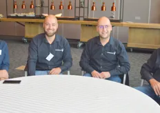 Das Team des Unternehmens Limbraco: Frank Lemmen, Rick, Jim und Matt Derkx. Das Unternehmen entwickelt und vertreibt Automatisierungslösungen für den internationalen Pilzsektor. 