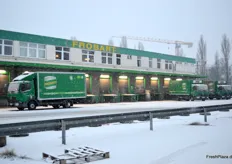 Der Firmensitz des Unternehmens Frobart im Schnee