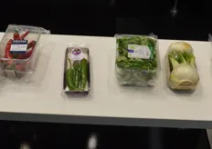 Verpacktes Gemüse am Stand von Yamato.