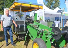 Hans Kalter von Christiaens Agro. Das Unternehmen präsentierte das Verfahren 'Chris', eine Erntemaschine für Bleich- und Grünspargel.