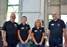 Das Team aus dem Warehouse und Processing Department (v.l.n.r.): Jean-Pierre Galot, Maria Hinganut, Beatrix Hammer und Jochen Daut.