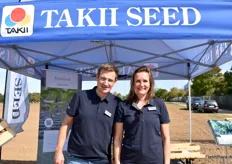 Frank Elenbaas und Senior Marketing Specialist Friederike van der Boon von Takii Seeds. Das Saatgut von Takii Seeds wird in Deutschland von Enza Zaden vertrieben.